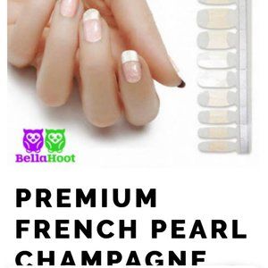 Bella Hoot French Pearl Champagne Nail Polish strips